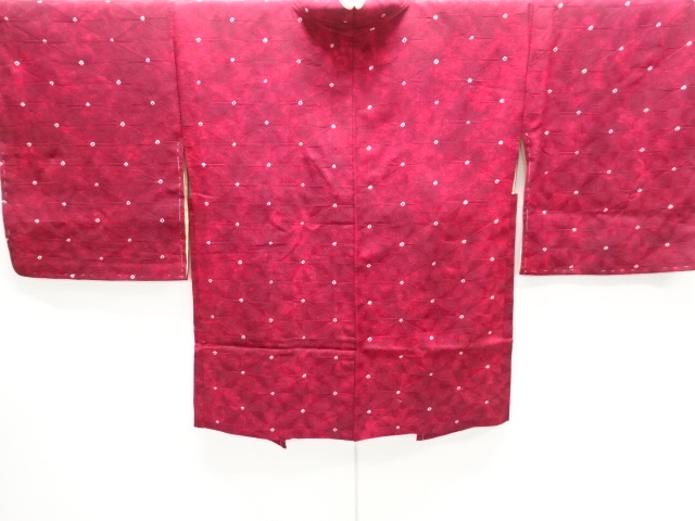 大正ロマン　絞り　麻の葉模様織り出し羽織